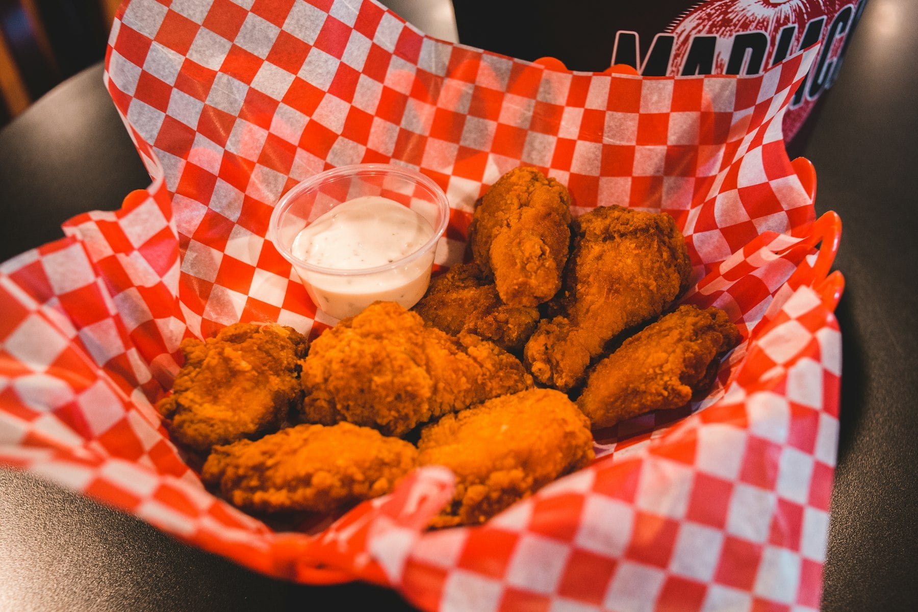 Fried chicken in a basket