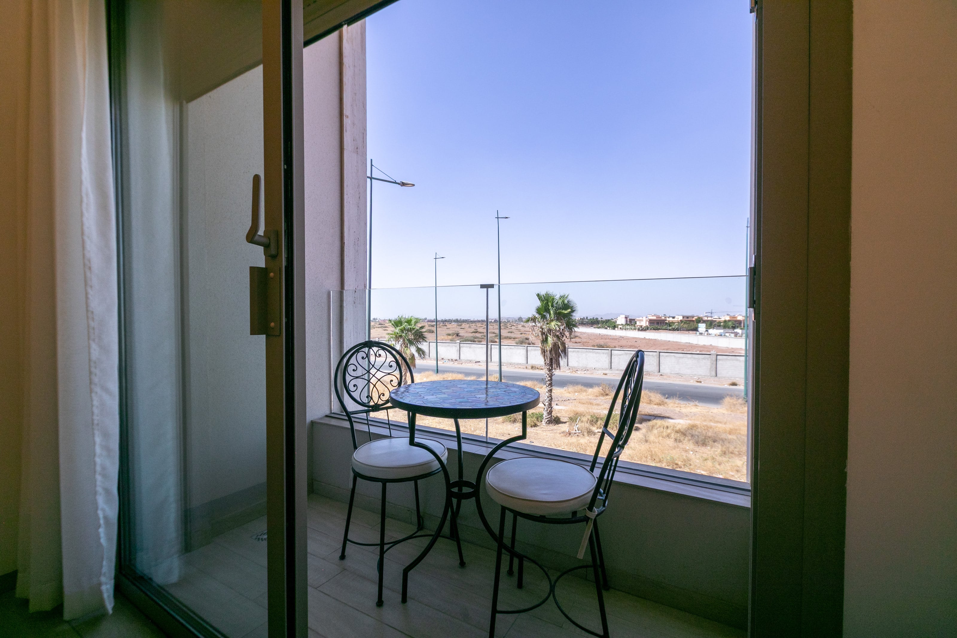 El balcón privado de la tercera suite