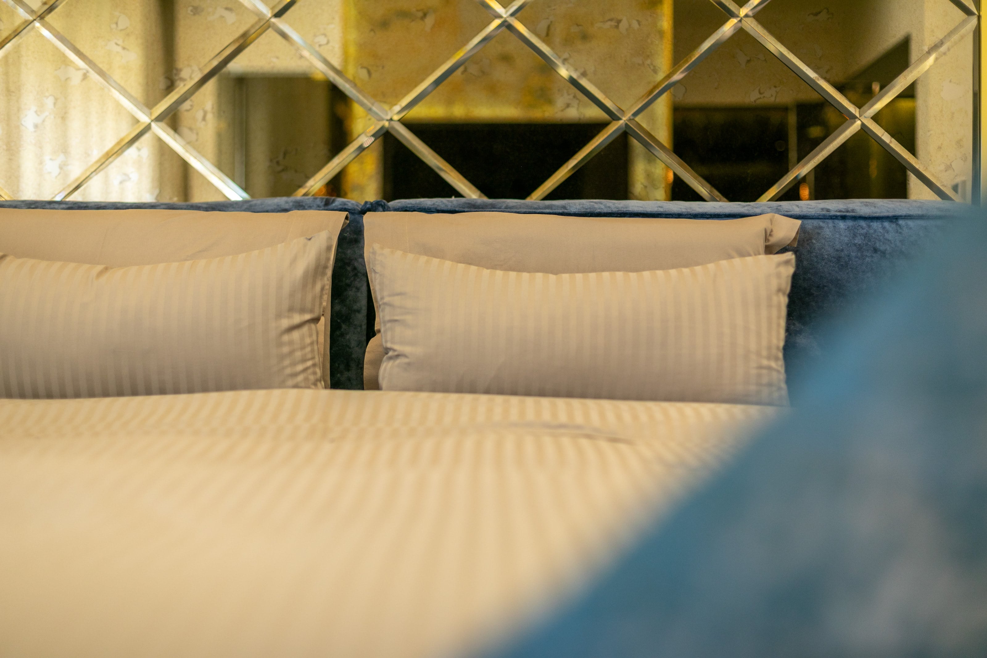 The master suite and its king-size bed